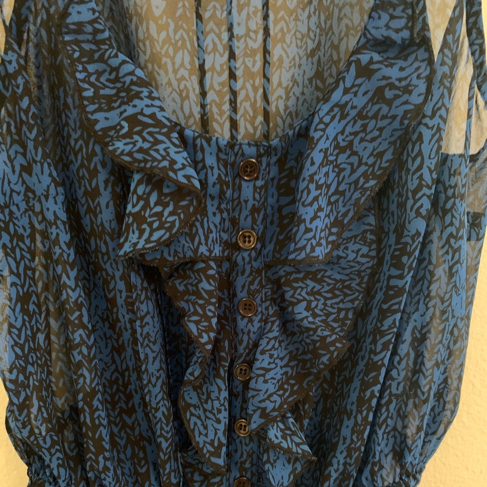 Black & Blue Sheer Small Tank